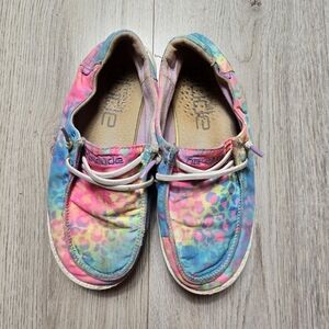 HeyDude Kids Noen Cheeth Print Play Slip On Shoes Size Youth 1 Girls